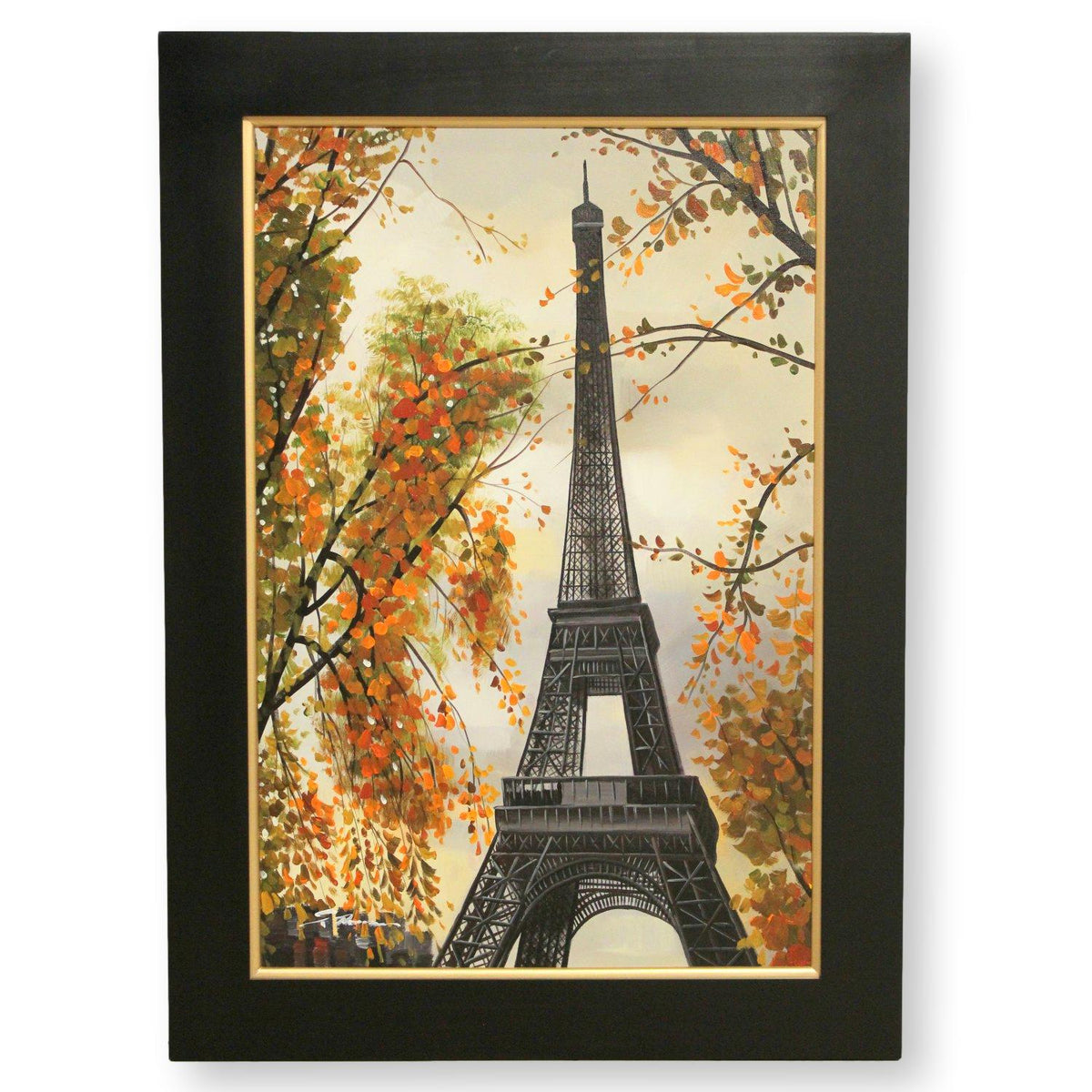 Framed Original Oil Eiffel Tower