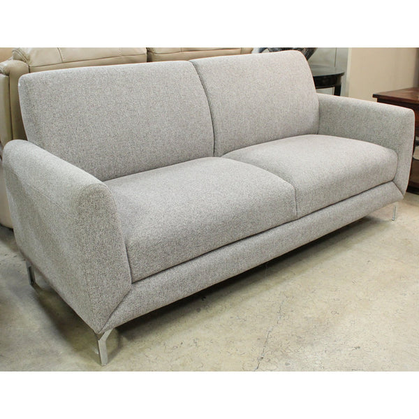 Contemporary Gray Sofa w/Chrome Legs