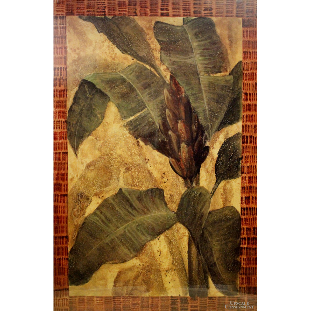 Framed Plantain Tree Artwork