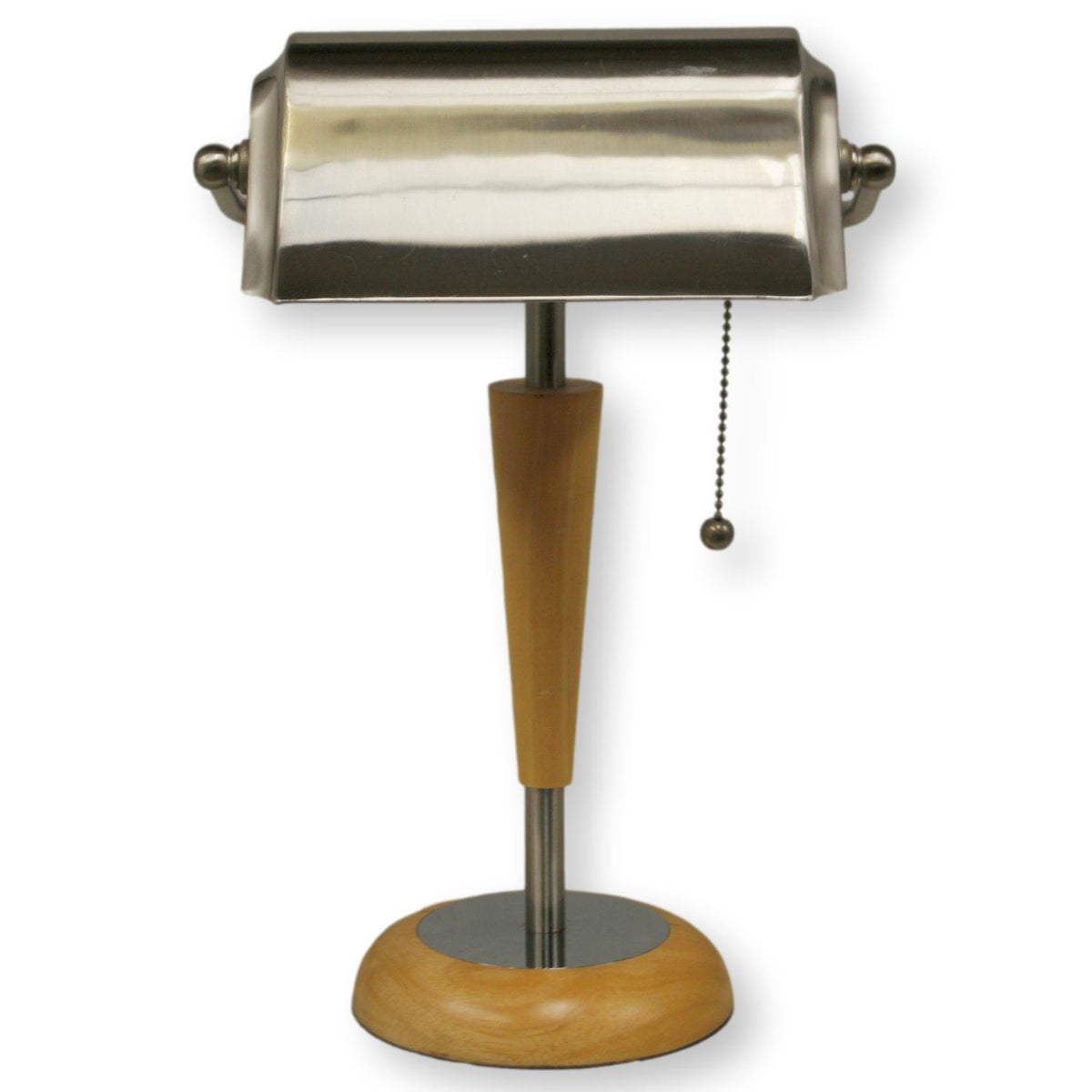 Steel & Wood Pharmacy Style Table Lamp