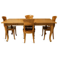 Solid Teak Dining Table w/4 Teak Chairs