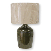 Tuscan Green Ceramic Jug Table Lamp