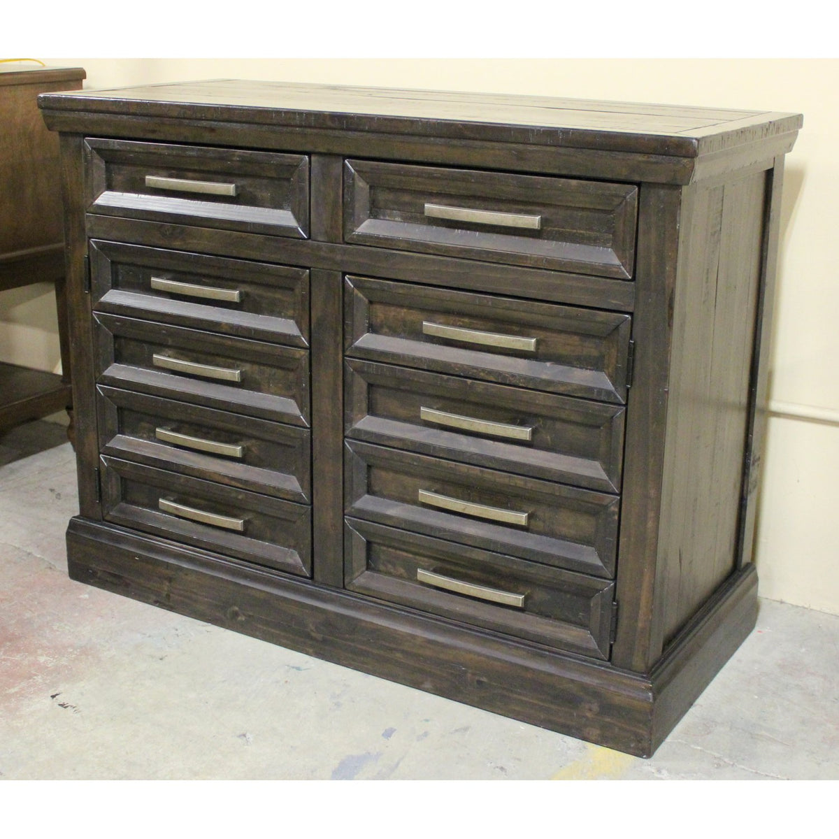 Ashley Rustic Dark Wood Cabinet