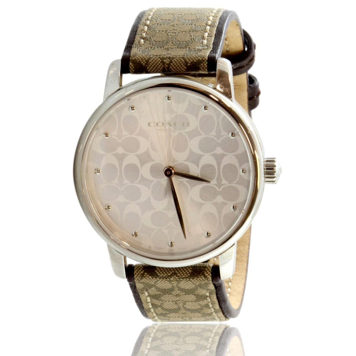 COACH New York Lady's Stainless Steel Quartz Watch w/Box