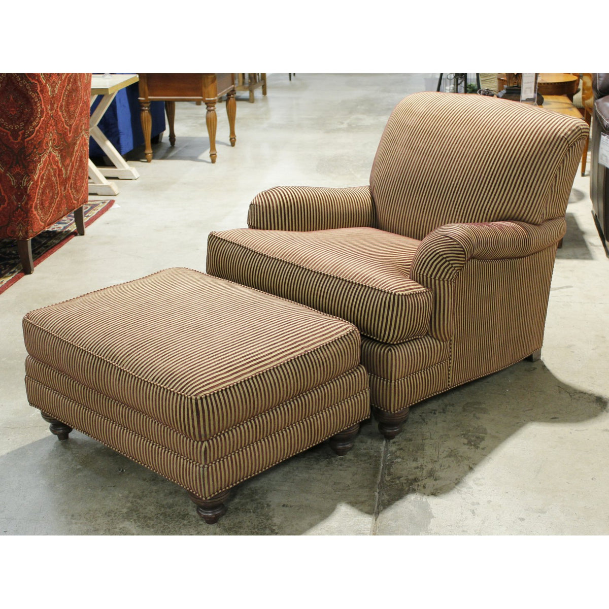 Ethan Allen Club Chair w/Ottoman