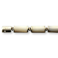 Sterling Silver & Rectangular White Mother of Pearl Bracelet
