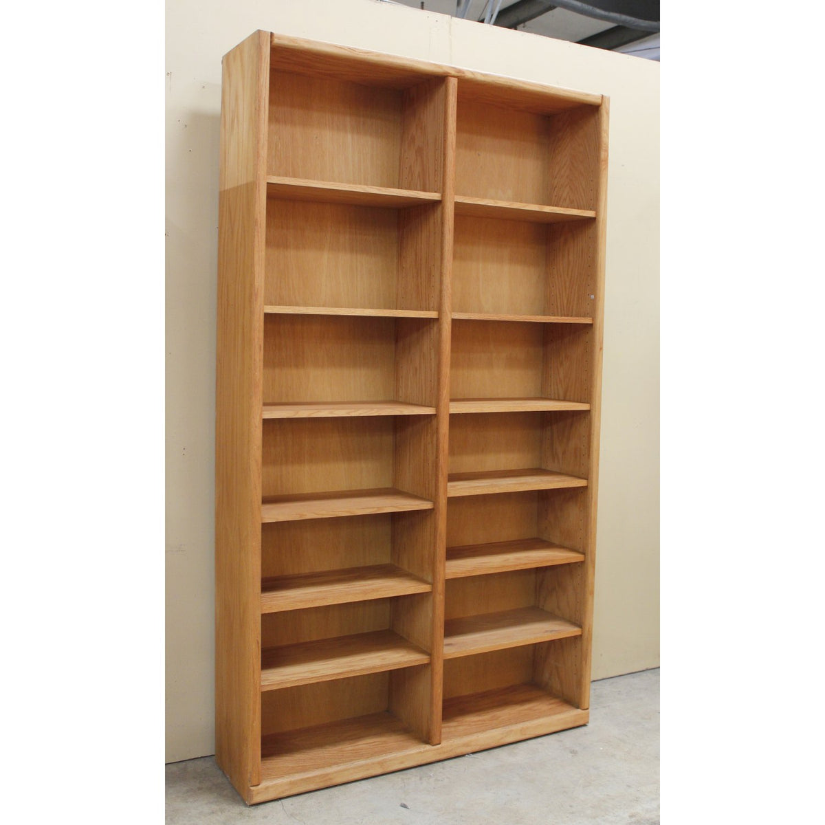Oak Double Bookcase