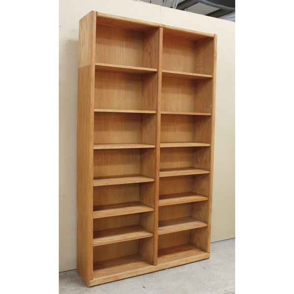 Oak Double Bookcase