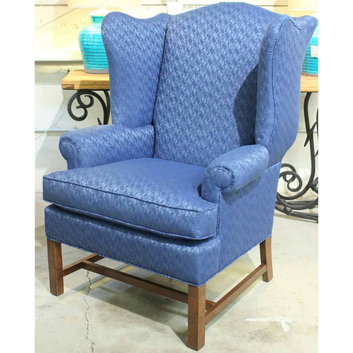 Blue Wingback Chair