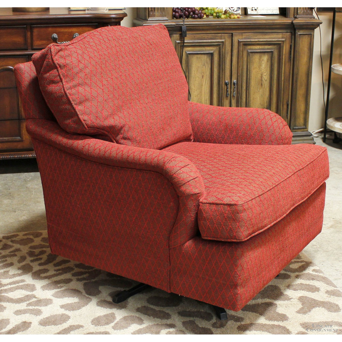 Jessica Charles Red Swivel Chair