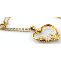 10K Gold & Diamond Heart Pendant & 14K Gold-Filled Chain