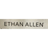 Ethan Allen Yellow Brocade Push Back Recliner