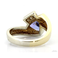 14K Yellow Gold Trillion-Cut Tanzanite & Diamond Ring