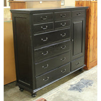 Restoration Hardware Black 10 Drawer Combination Chest