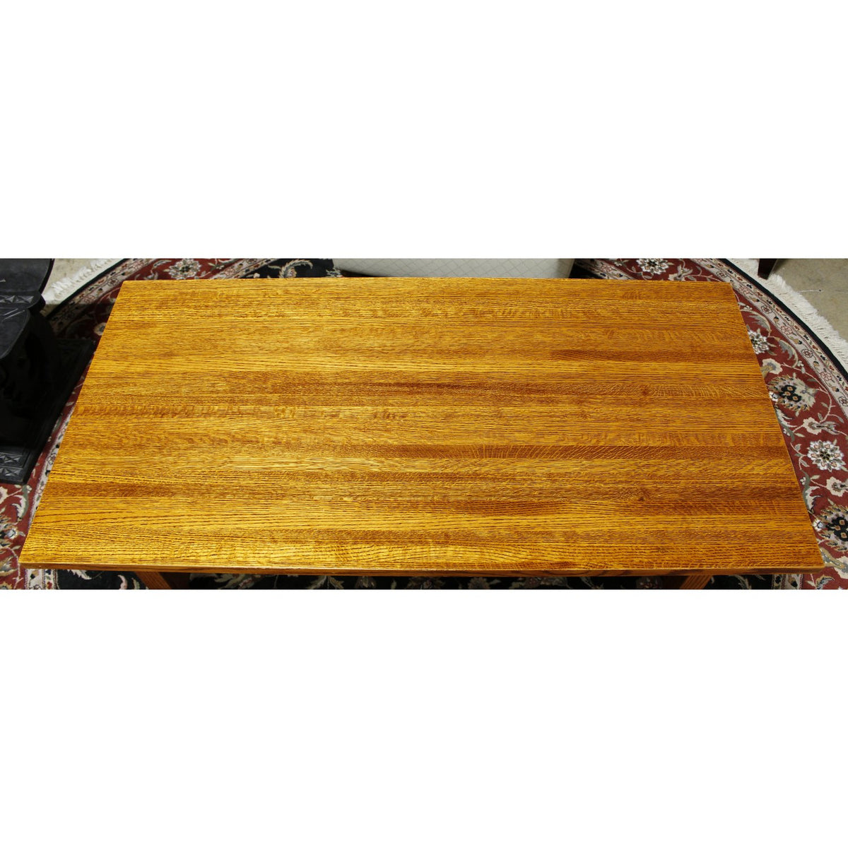 Solid Oak Mission Spindle Coffee Table