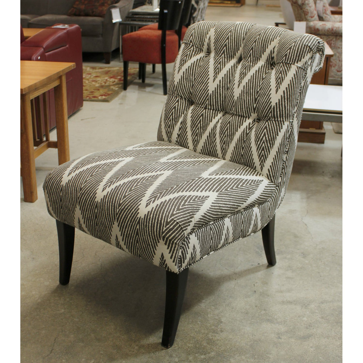 Hooker Furniture Zig-Zag Pattern Armless Accent Chair
