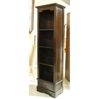 Espresso Narrow Bookcase w/Drawer