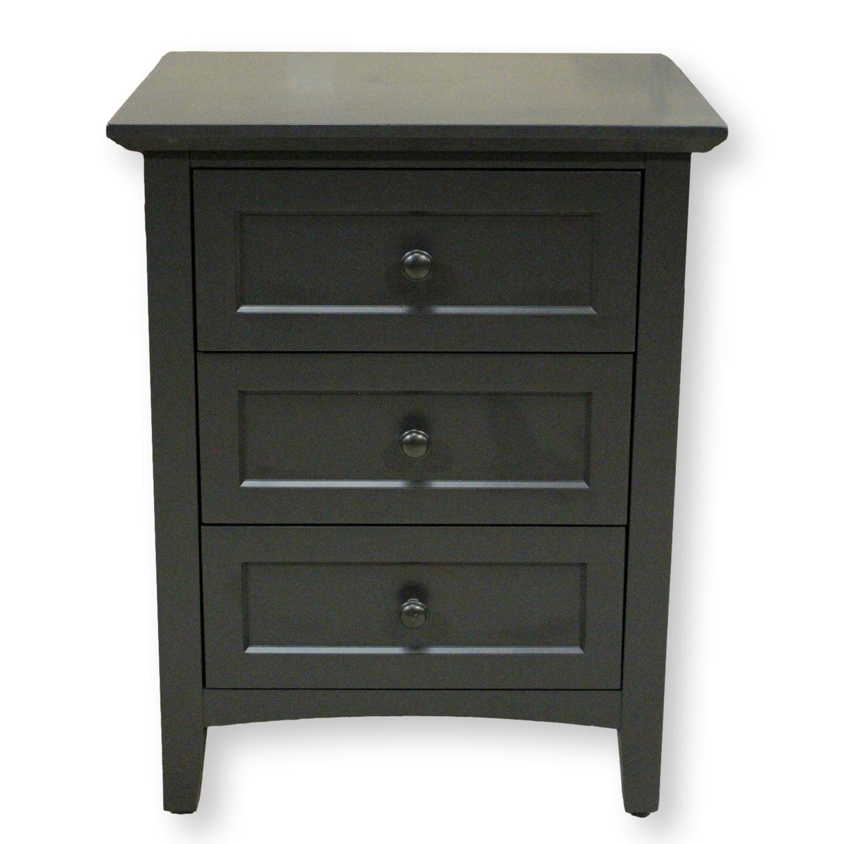 Mor Furniture 'Grace' Black 3 Drawer Nightstand