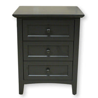 Mor Furniture 'Grace' Black 3 Drawer Nightstand