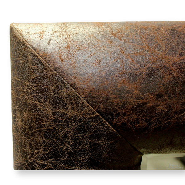 Faux Leather Framed Wall Mirror