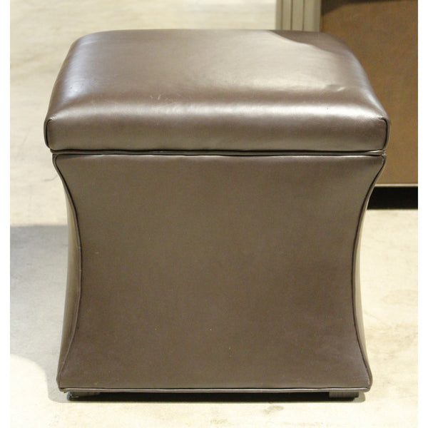 Vanguard Square Brown Leather Ottoman
