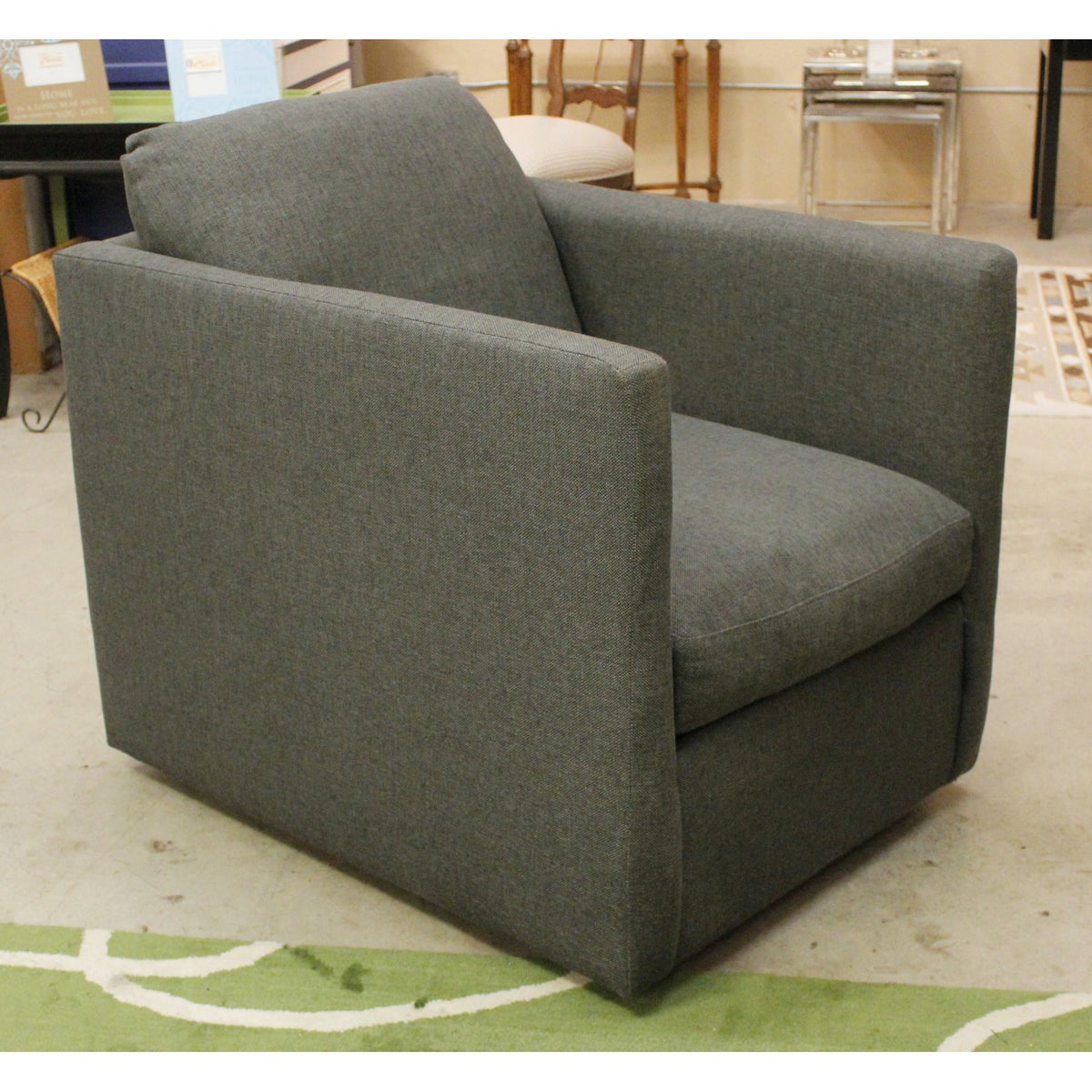 Bassett Gray Swivel Chair