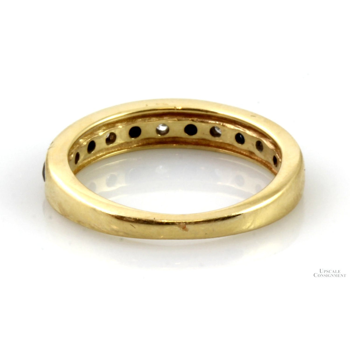 .36ctw Sapphire .22ctw Diamond 14K Yellow Gold Band