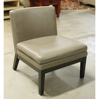 West Elm Leather Slipper Chair