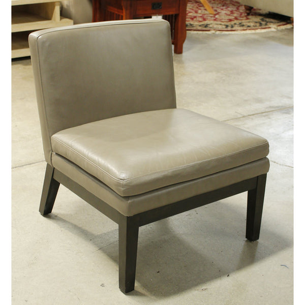 West Elm Leather Slipper Chair