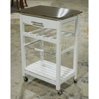 Kitchen Cart w/Stainless Steel Top