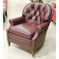 Ethan Allen Burgundy Leather Chair
