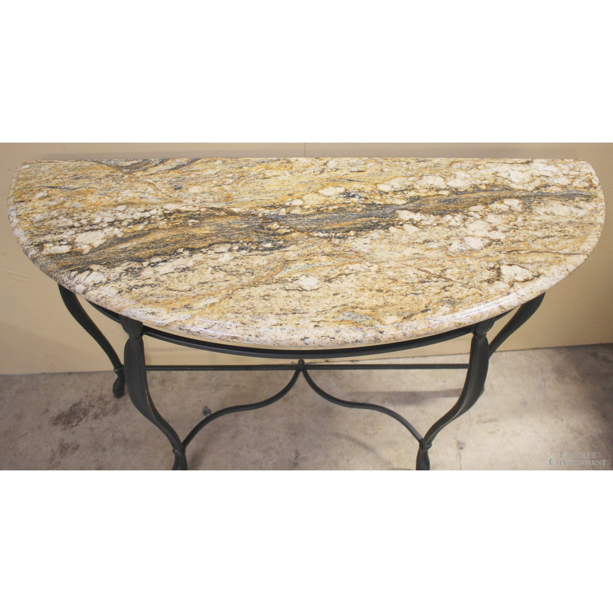 Granite Top Demilune Table