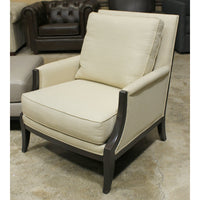 Ethan Allen Wood Frame Accent Chair w/Light Upholstery