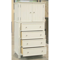 White 4 Drawer Accent Cabinet