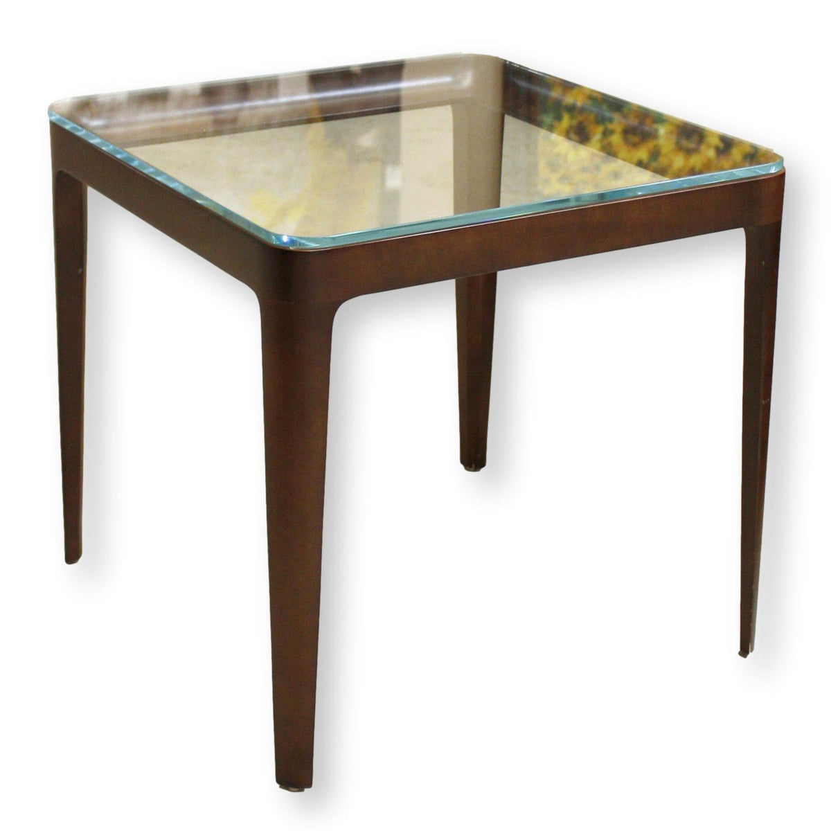 Bernhardt Glass Top End Table