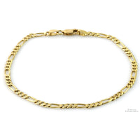 14K Gold Figaro Style Chain Bracelet