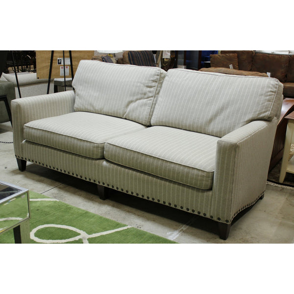Gray w/White Stripe 2 Seat Sofa