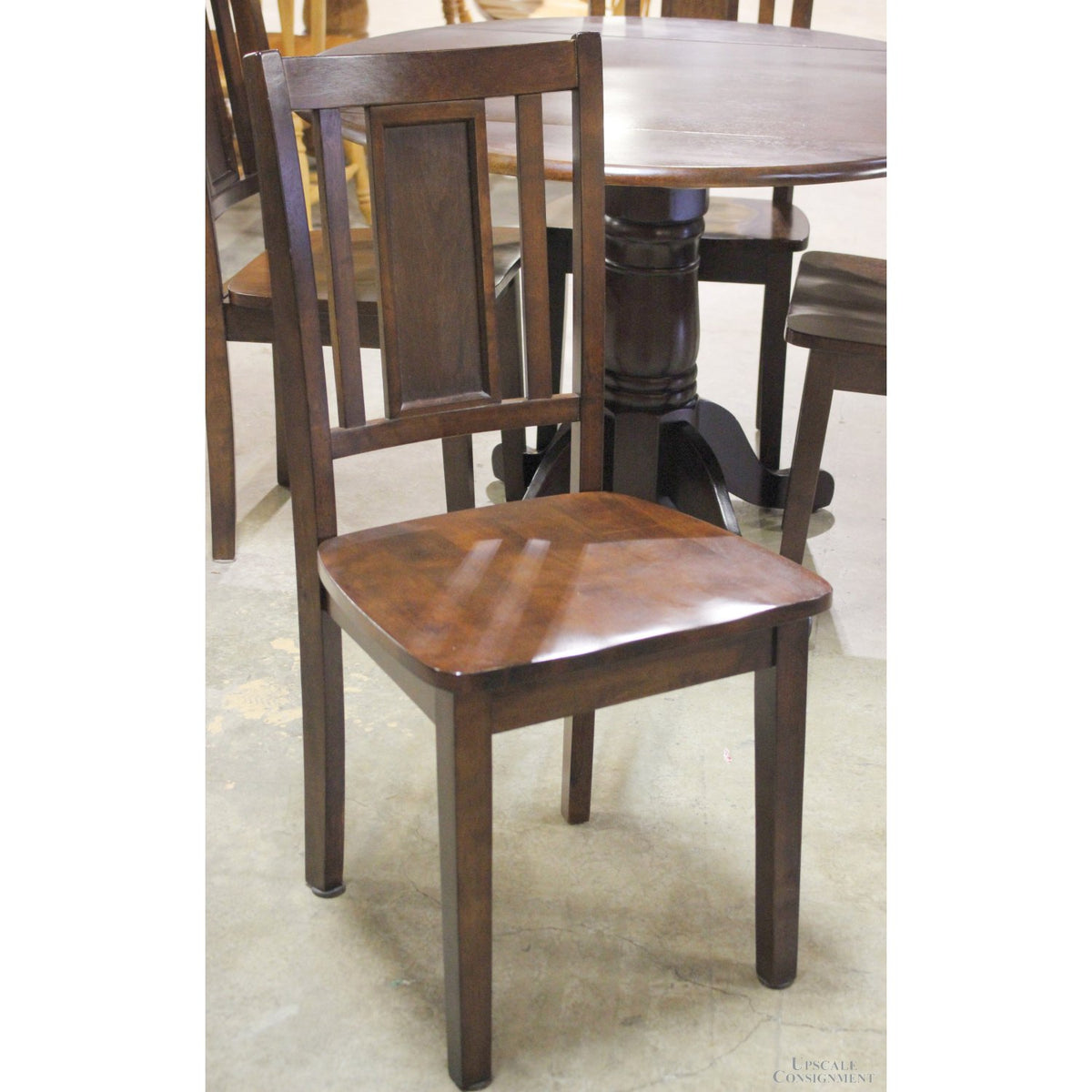 Dark Wood Drop Leaf Dinette Table w/4 Chairs