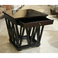 Stanley Furniture Black & Walnut Accent Table