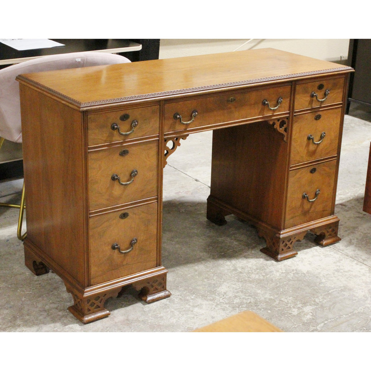 Antique Double Pedestal Desk