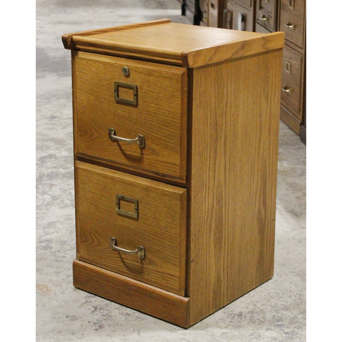 Oak 2 Drawer File Cabinet