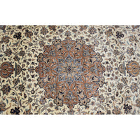 6' 2'' X 9' 8'' Tan Kashmir Tabriz Area Rug