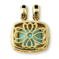 LeVian Turquoise & Diamond 14K Yellow Gold Slide Pendant