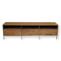 Crate & Barrel 'Pearson' Low Profile Walnut Media Console