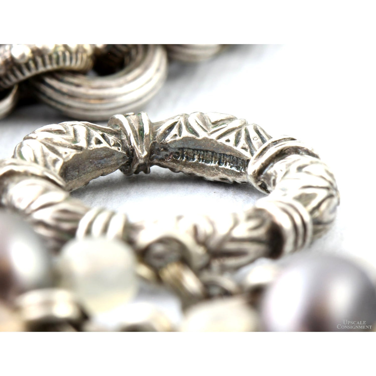 Stephen Dweck Multi-Strand Sterling Silver Necklace with Gray Pearls & Mixed Gemstones