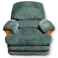Green Recliner w/Oak Arms