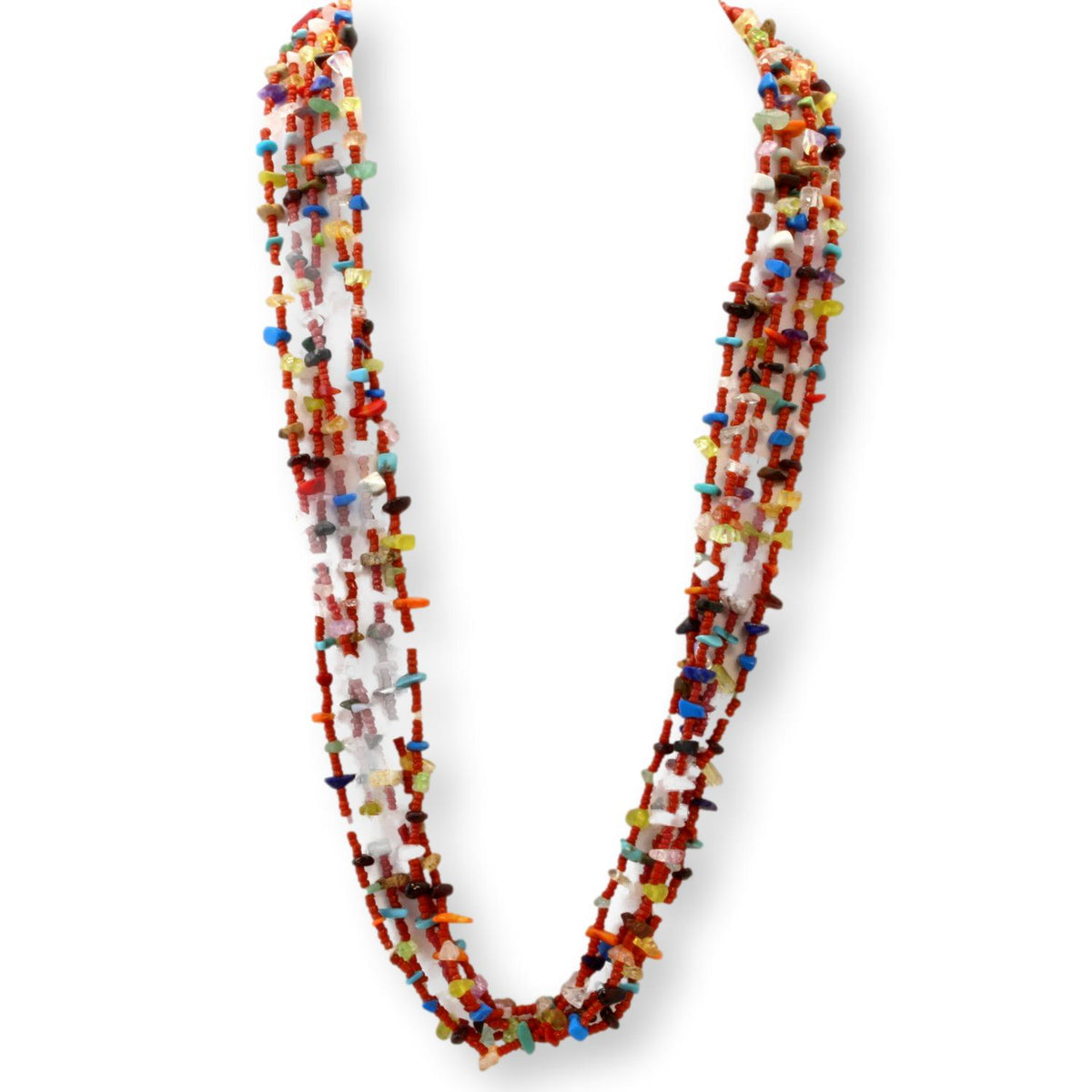 Vintage Santo Domingo Pueblo Multi-Strand Heishi Necklace & Earring Set