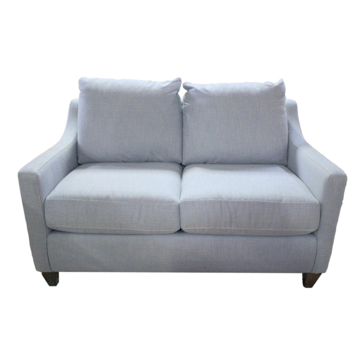 Bassett Light Blue Benchmade Loveseat