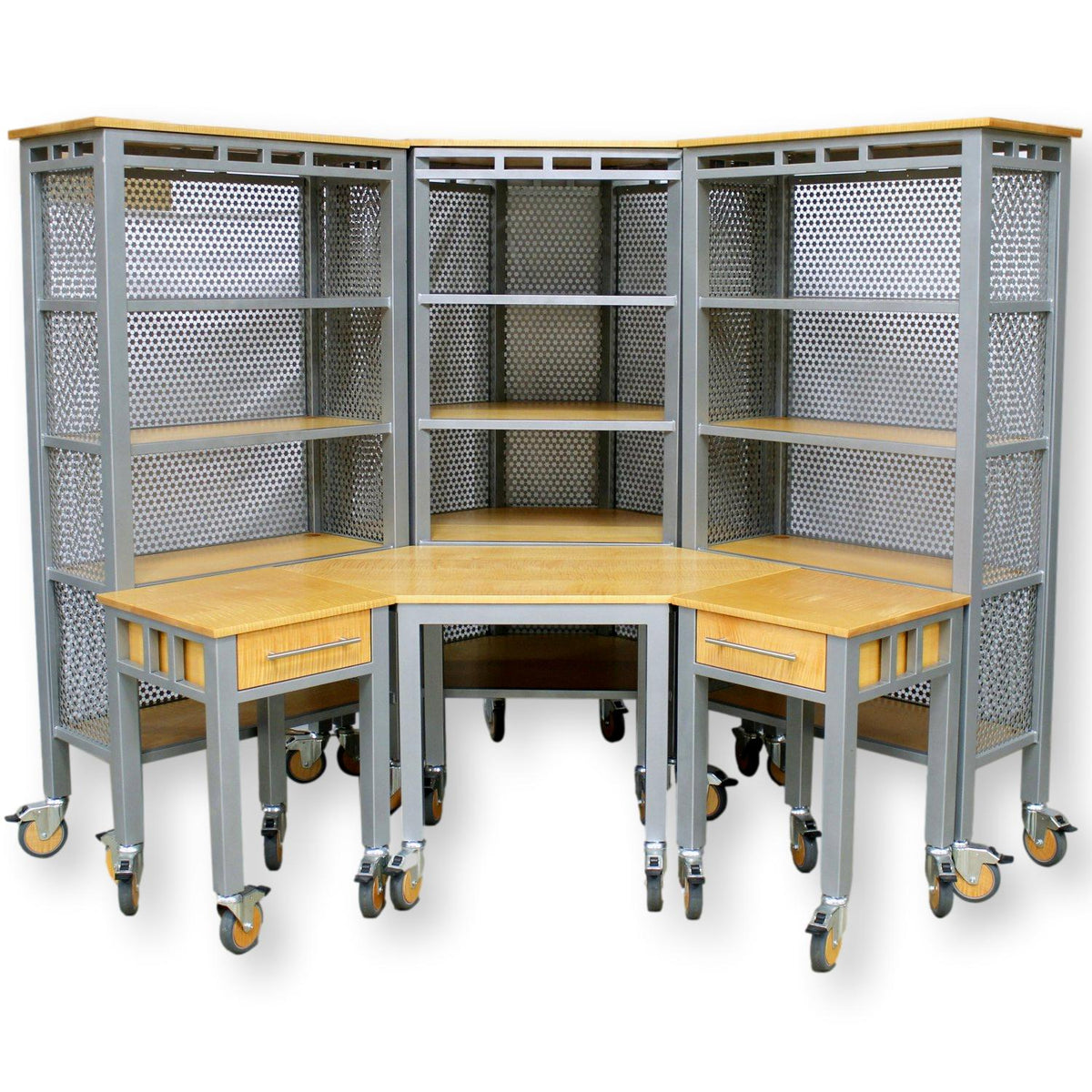 6 Piece Modular Desk & Bookcase