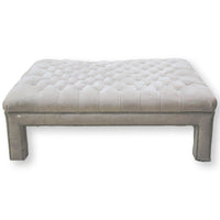 Bernhardt Gray Suede Cocktail Ottoman